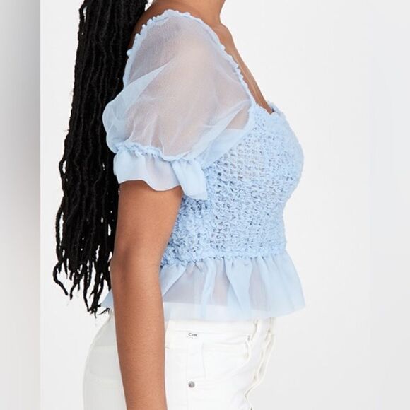 STAUD French Blue Cannon Top NWT - Picture 2 of 13